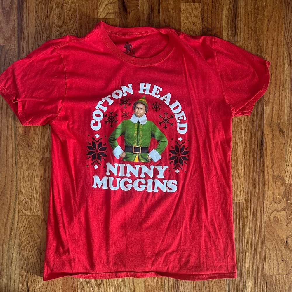 Elf Cotton Headed Ninny Muggins Tshirt Tee Shirt Large L